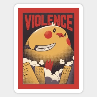 Violence Funny Duck Attack by Tobe Fonseca Magnet